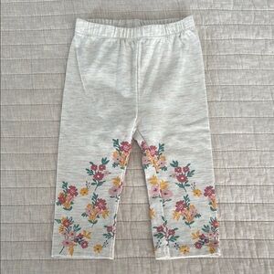 First Impressions Cream and Pink Floral Casual Bottoms